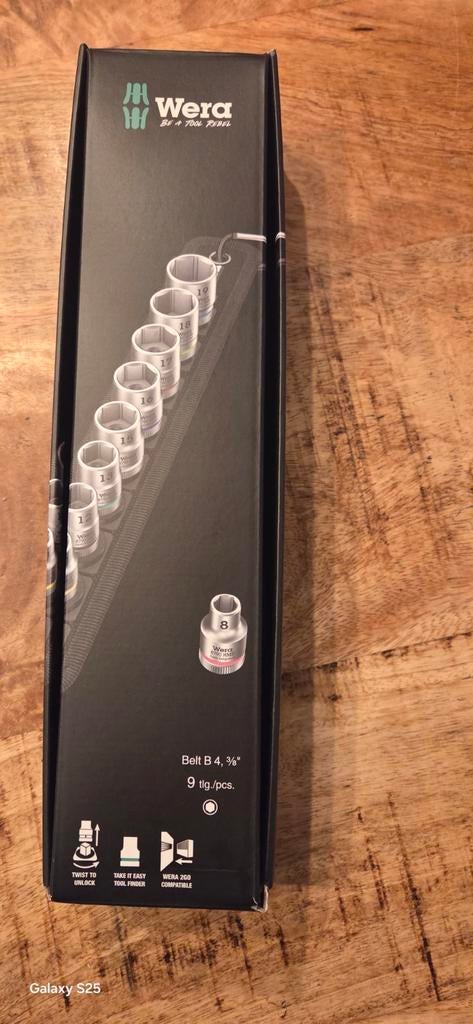 Wera Belt B 4, 3/8" Doppen Set - Nieuw, Ophalen of Verzenden, Nieuw
