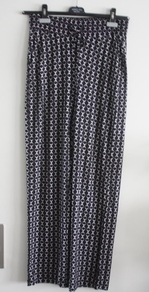 zwart wit partoon pantalon maat s, Kleding | Dames, Zwart, Ophalen of Verzenden, Maat 36 (S), Lang