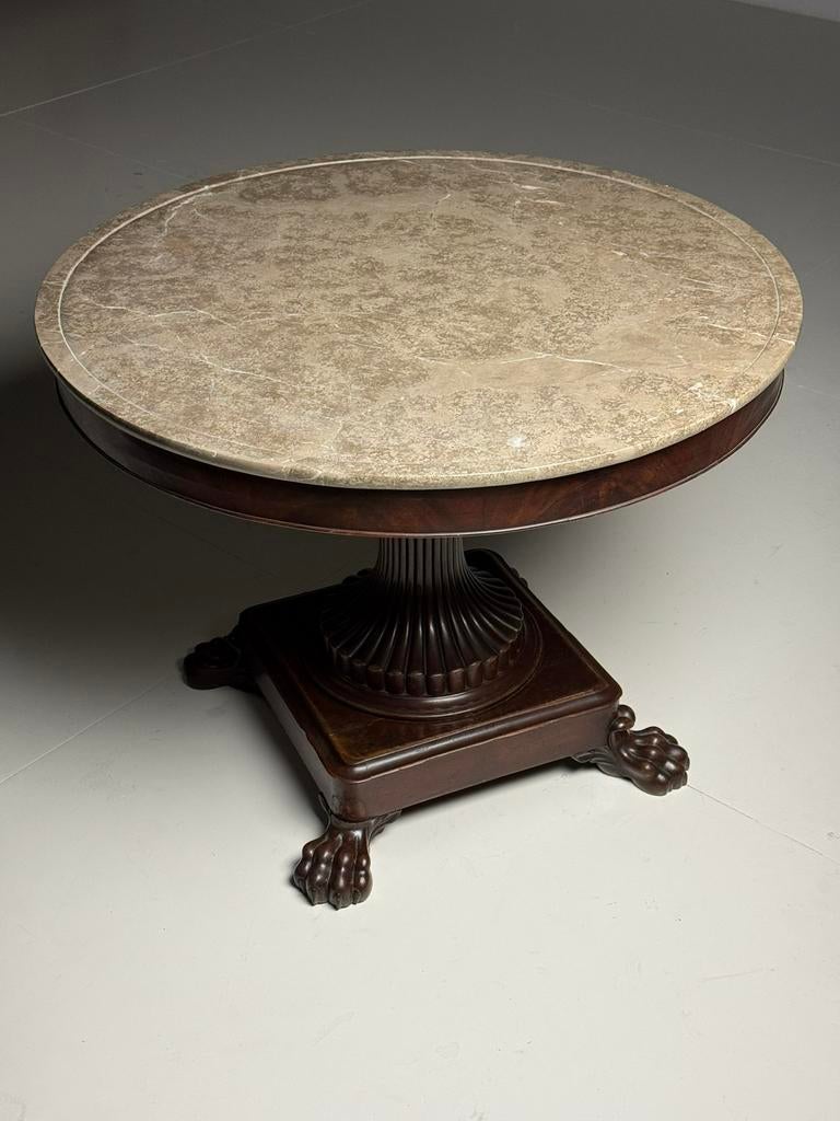 Franse centertable mahonie antiek 19e eeuw, Antiek en Kunst, Antiek | Meubels | Tafels, Ophalen of Verzenden