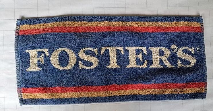 Foster's (uit Australië) Barhanddoekje, Verzamelen, Biermerken, Ophalen of Verzenden, Gebruikt, Reclamebord, Plaat of Schild, Overige merken