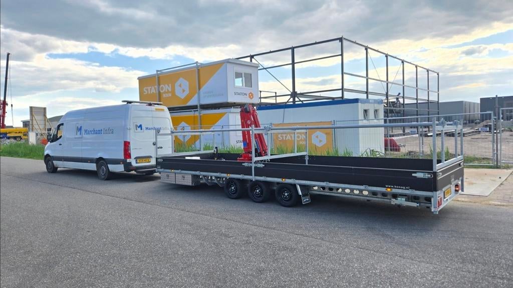 Aanhanger kraan lang accu rijplaten motor rvs Werkverlichtin, Ophalen of Verzenden, Nieuw