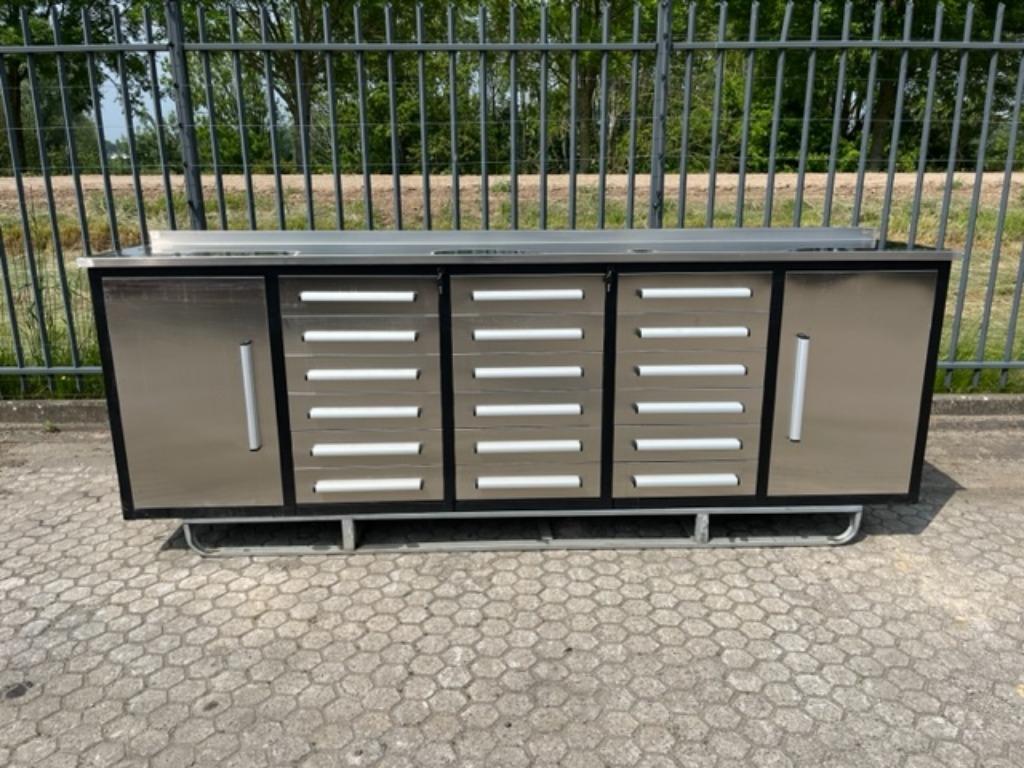 Werkbank RVS l | Gereedschapswand Professioneel, Ophalen, Nieuw, 170 cm of meer
