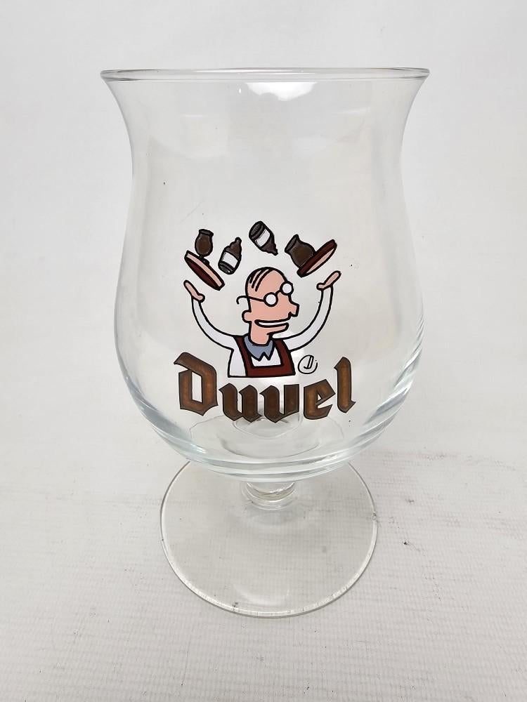 # Duvel - Jonglerende Ober bier glas. Bier glas, Ophalen of Verzenden, Gebruikt, Bierglas