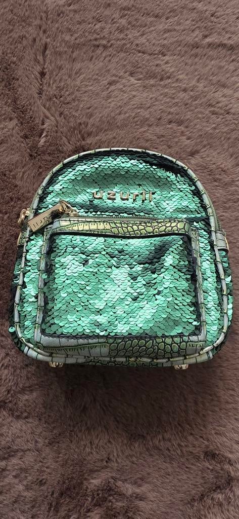 Groene Uzurii Rugzak met Pailletten, Overige merken, Minder dan 30 cm, Ophalen of Verzenden, Minder dan 25 cm