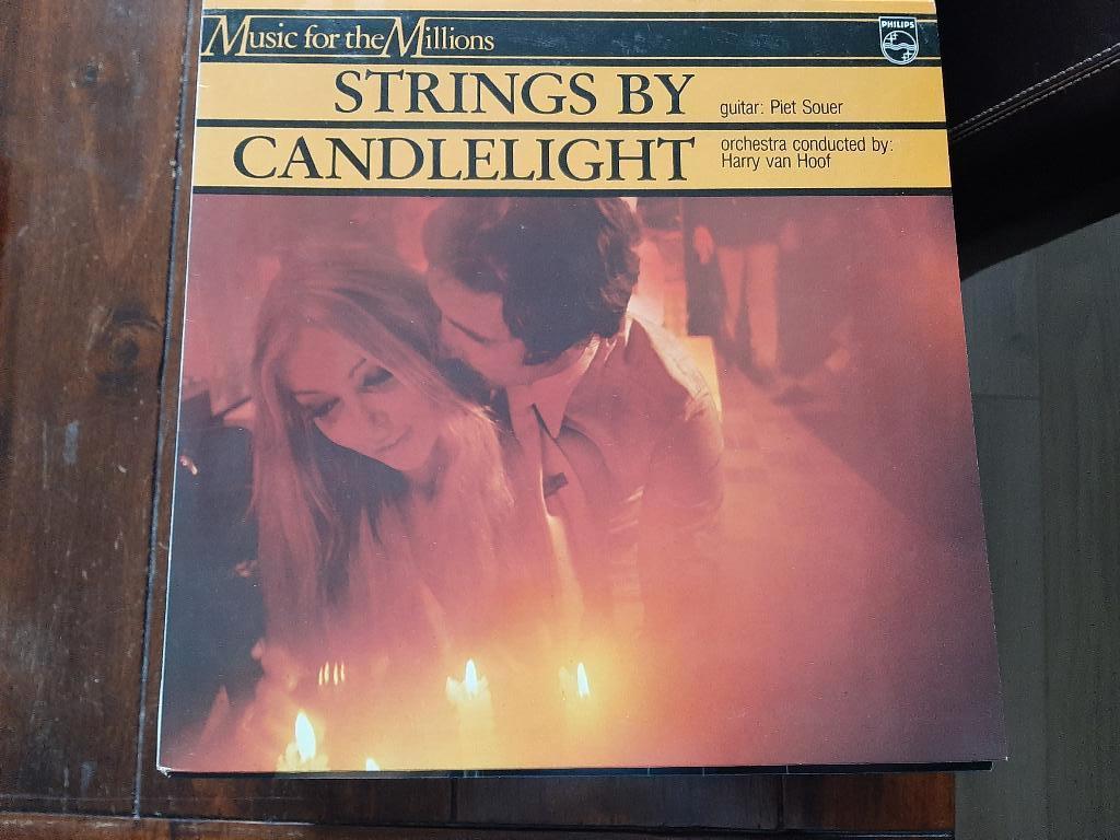 LP Piet Souer+orkest Harry van Hoof / Strings by candlelight, Cd's en Dvd's, Vinyl | Pop, Gebruikt, 12 inch, Ophalen of Verzenden