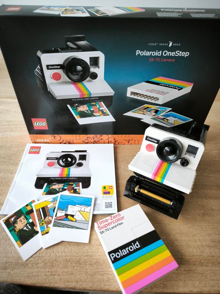 Compleet Lego 21345 Ideas Polaroid OneStep SX-70 Camera, Ophalen of Verzenden, Zo goed als nieuw, Complete set, Lego