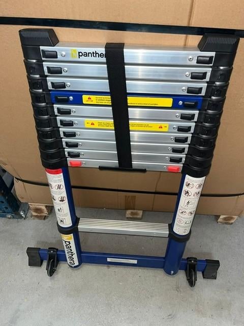 3,2 Telescoopladder Panthera (#1), Ophalen, Gebruikt, Ladder, Opvouwbaar of Inschuifbaar