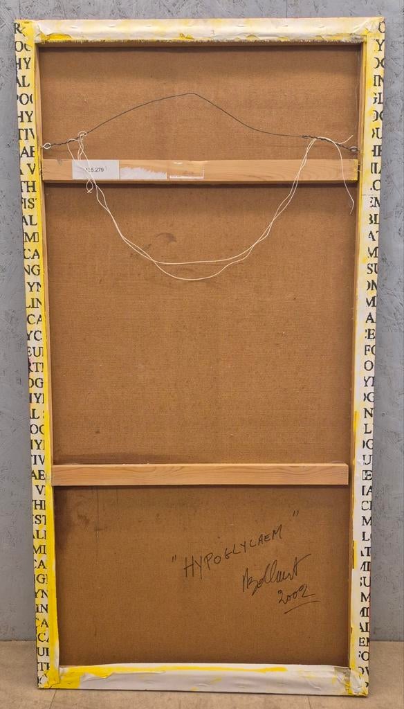 Groot origineel schilderij, Hypoglycaem, Jan Bollart (2002), Antiek en Kunst, Ophalen