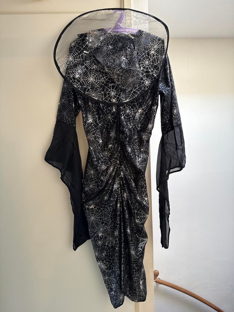 Heksenjurk met hoed -Carnavals Halloween kostuum, Ophalen of Verzenden, Zo goed als nieuw, Halloween, Kleding