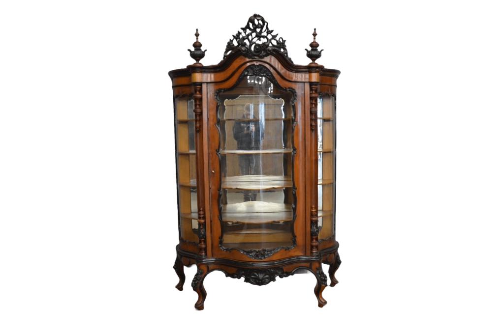 Zeer unieke Antieke Biedermeier Porseleinkast/Vitrinekast, Antiek en Kunst, Antiek | Woonaccessoires, Ophalen of Verzenden