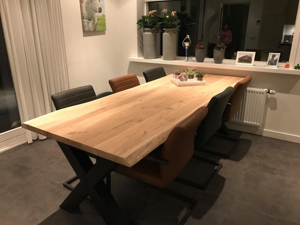 Eiken tafels op maat | Boomstam tafels| Tafels tot 400 cm!, 100 tot 150 cm, Eikenhout, Ophalen of Verzenden, Vijf personen of meer