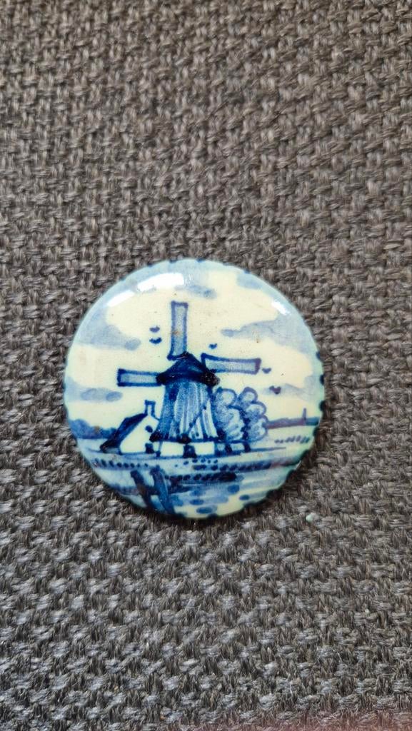 Delfts blauwe broche, Antiek en Kunst, Ophalen of Verzenden