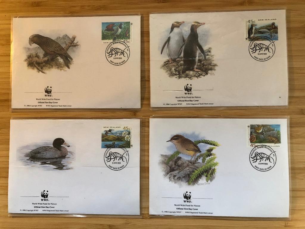 Eerste dagenvelop 94 Nieuw zeeland (WNF), Ophalen of Verzenden, Onbeschreven, Rest van de wereld