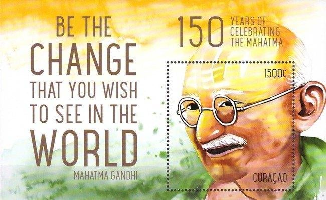 Curacao 434 postfris Mahatma Gandhi 2019, Ophalen of Verzenden, Postfris
