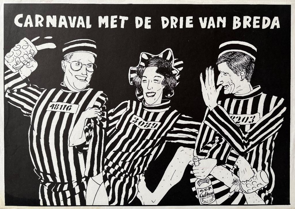 Carnaval met de Drie van Breda, Rechthoekig Liggend, Ophalen of Verzenden, Zo goed als nieuw, A1 t/m A3