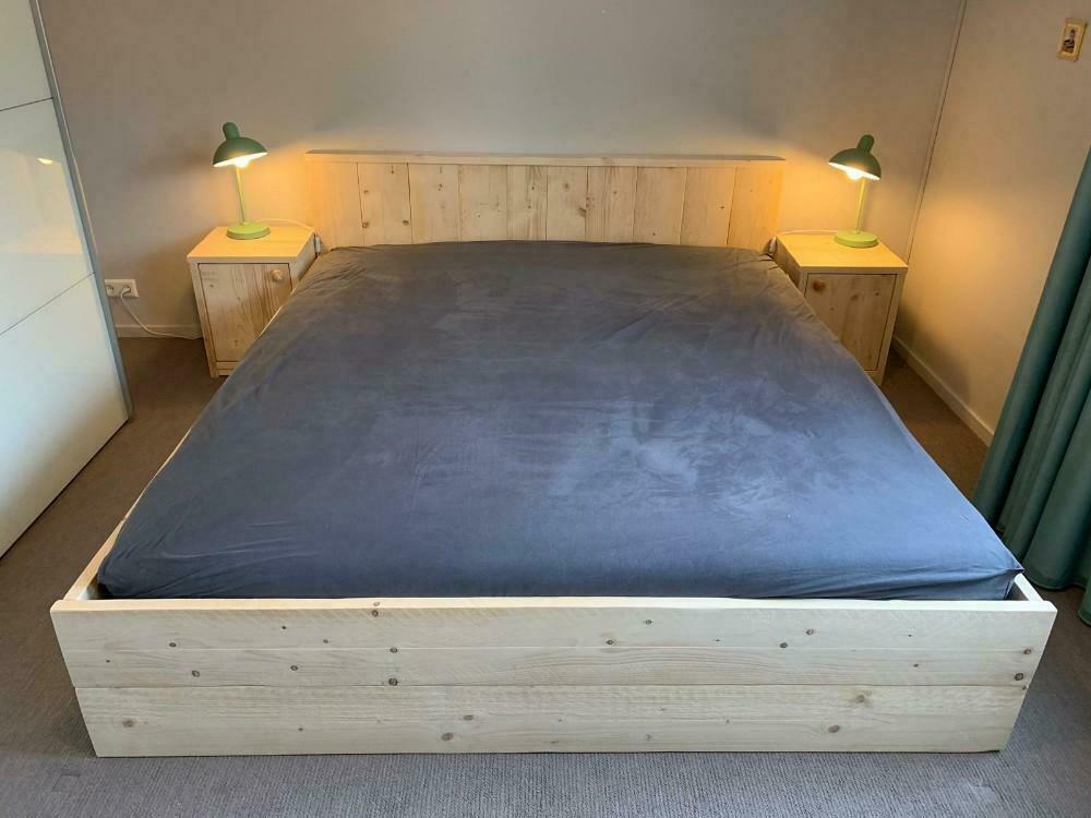 bed steigerhout nieuw extra lang, Huis en Inrichting, Ophalen, Steigerhout, 160 cm, 220 cm