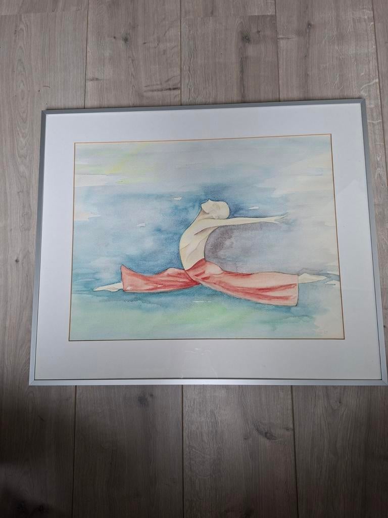 Mooi aquarel schilderij " danser", Antiek en Kunst, Kunst | Schilderijen | Klassiek, Ophalen