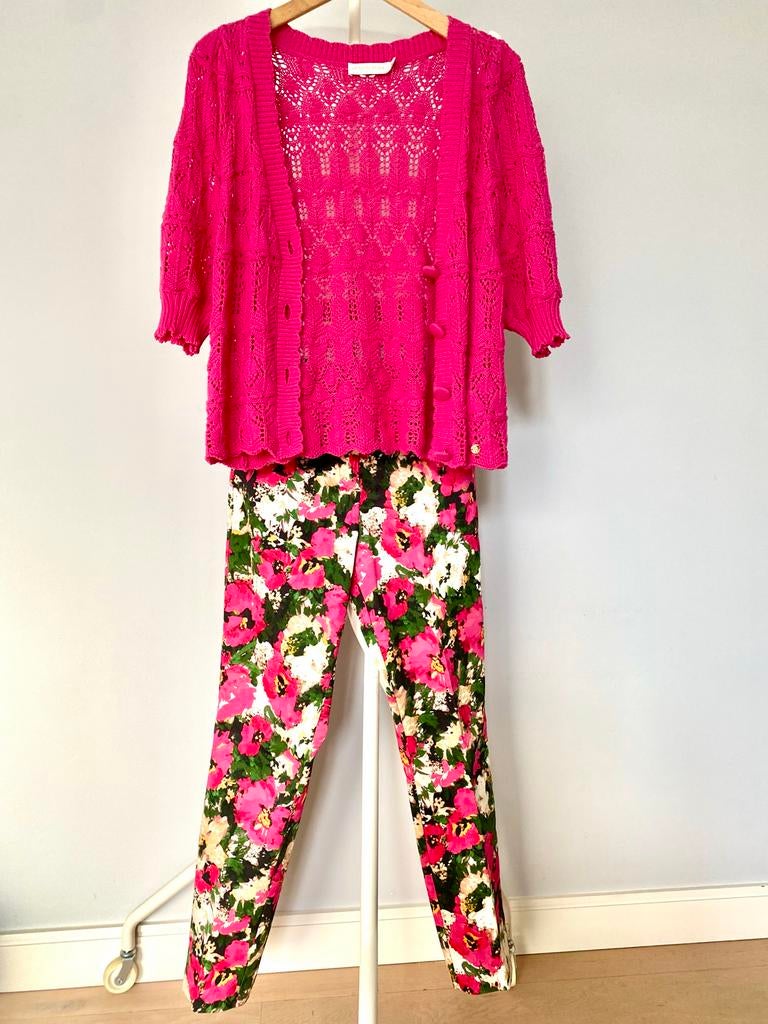 Vrolijke set broek en vest - Maat S NIEUW, Ophalen of Verzenden, Nieuw, Maat 36 (S)