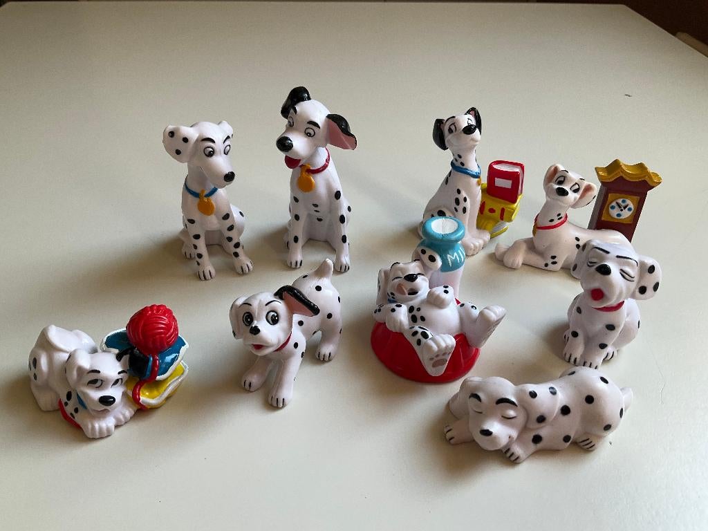 Disney 101 dalmatiërs - 9x figuurtjes - taart topper, Ophalen, Overige figuren, Zo goed als nieuw, Beeldje of Figuurtje