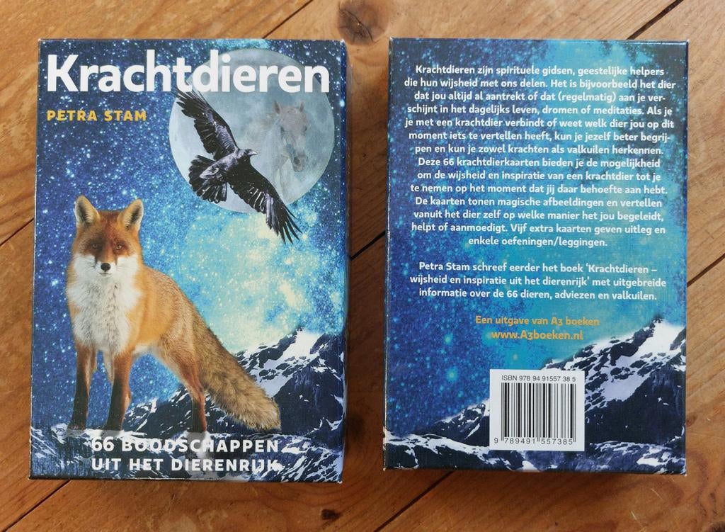 Petra Stam - Krachtdieren kaartenset 1, Boeken, Esoterie en Spiritualiteit, Zo goed als nieuw, Overige typen, Tarot of Kaarten leggen