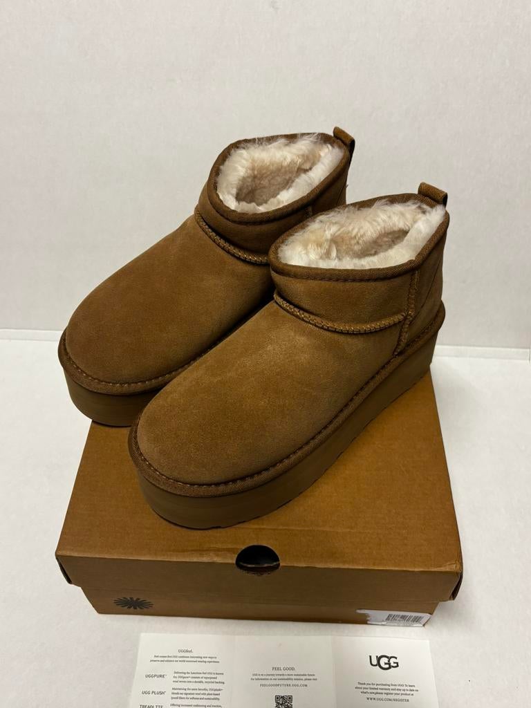 Uggs met dikke zool, Ophalen of Verzenden, Zo goed als nieuw, Bruin