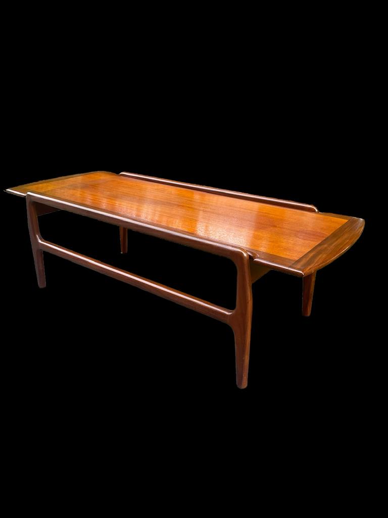 Deense retro salontafel, Huis en Inrichting, Tafels | Salontafels, Ophalen, Gebruikt, 100 tot 150 cm, 50 tot 100 cm