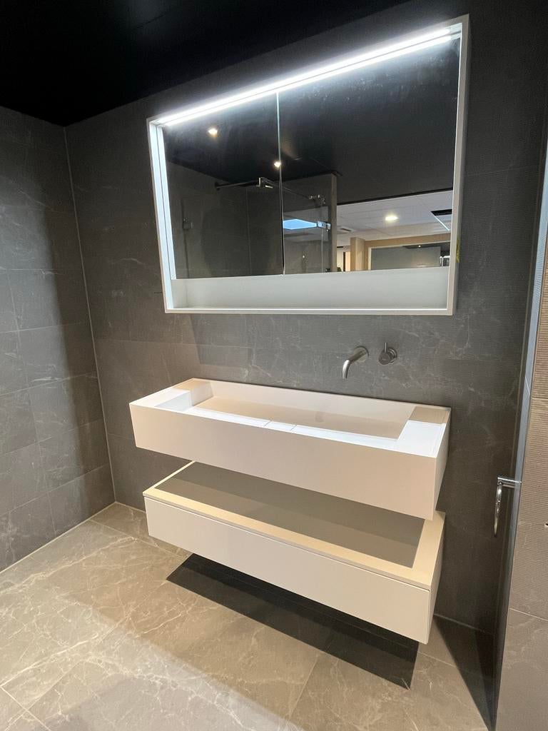 VT Wonen Wastafelmeubel - 120 cm breed, Huis en Inrichting, Badkamer | Badkamermeubels, Ophalen, Nieuw, 100 tot 150 cm, Wastafelkast