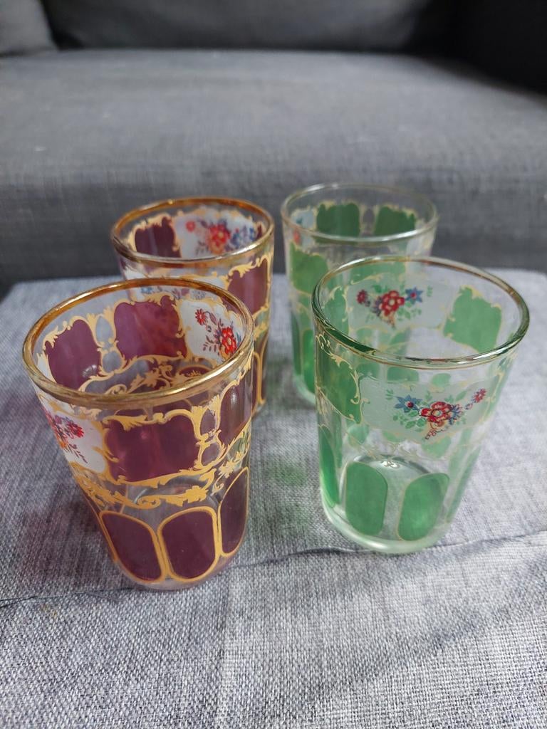 Marokkaanse theeglazen - 4 stuks, Huis en Inrichting, Keuken | Servies, Ophalen of Verzenden