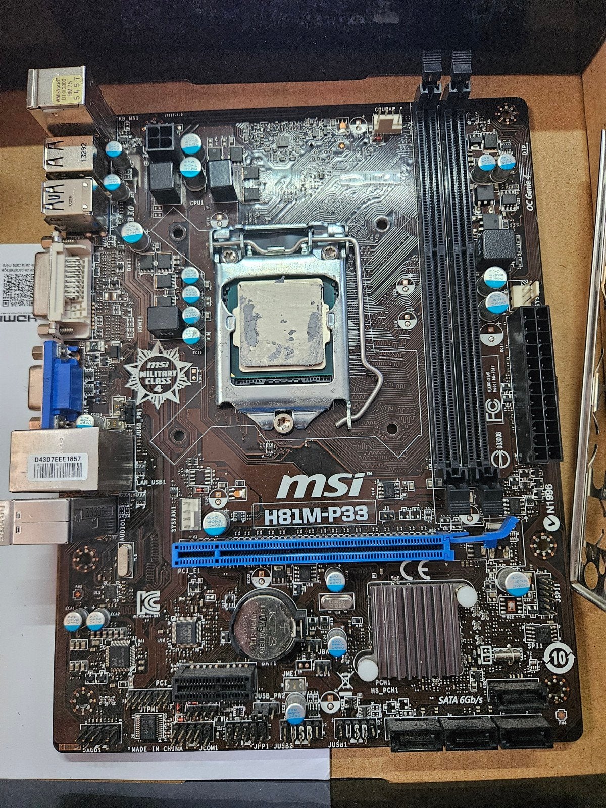 Msi h81m-p33, Computers en Software, Moederborden, Ophalen, Zo goed als nieuw, Intel, DDR3