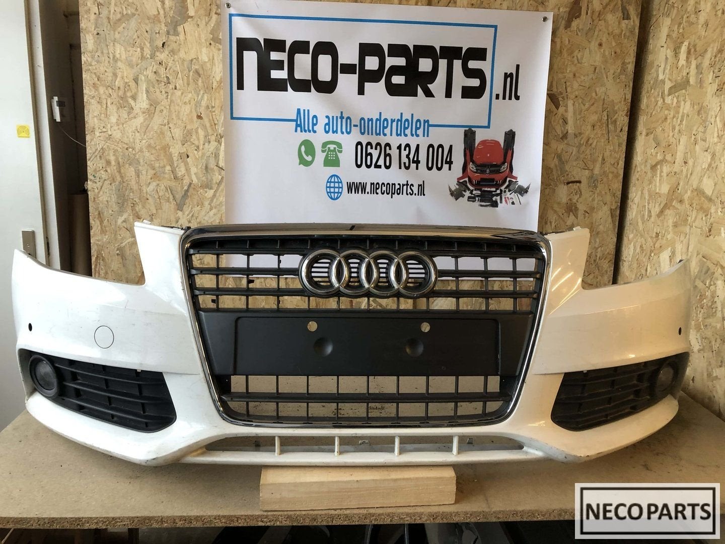 Audi A4 B8 8K bumper grill voorbumper compleet 2007-2012, Ophalen, Gebruikt, -, Voor