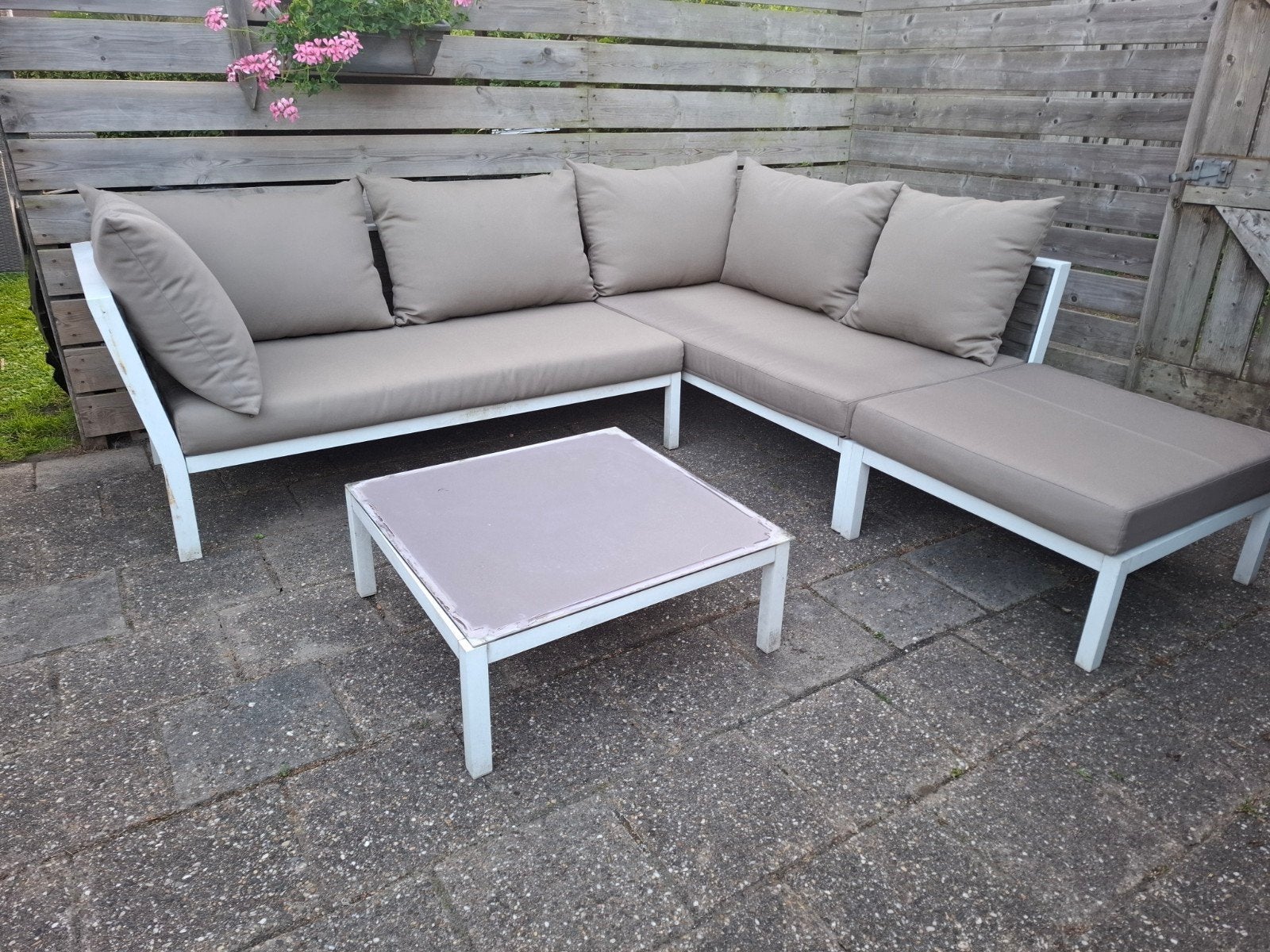 Prachtige aluminium loungeset met weerbestendige kussens, Tuin en Terras, Tuinsets en Loungesets, Ophalen of Verzenden