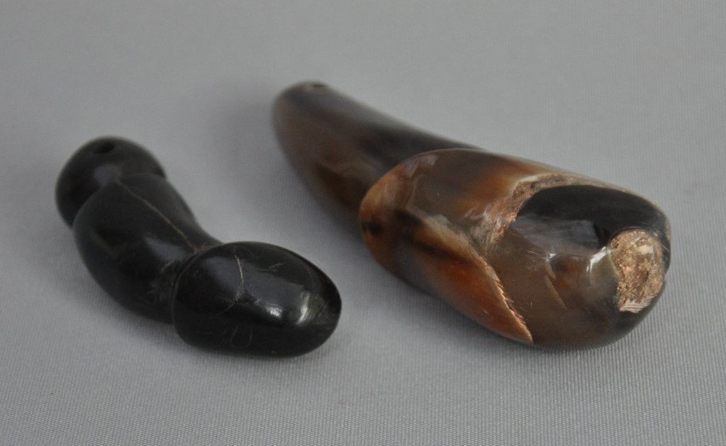 2 Palad Khik phallus amuletten, Thailand - Agaat & Hoorn, Verzenden