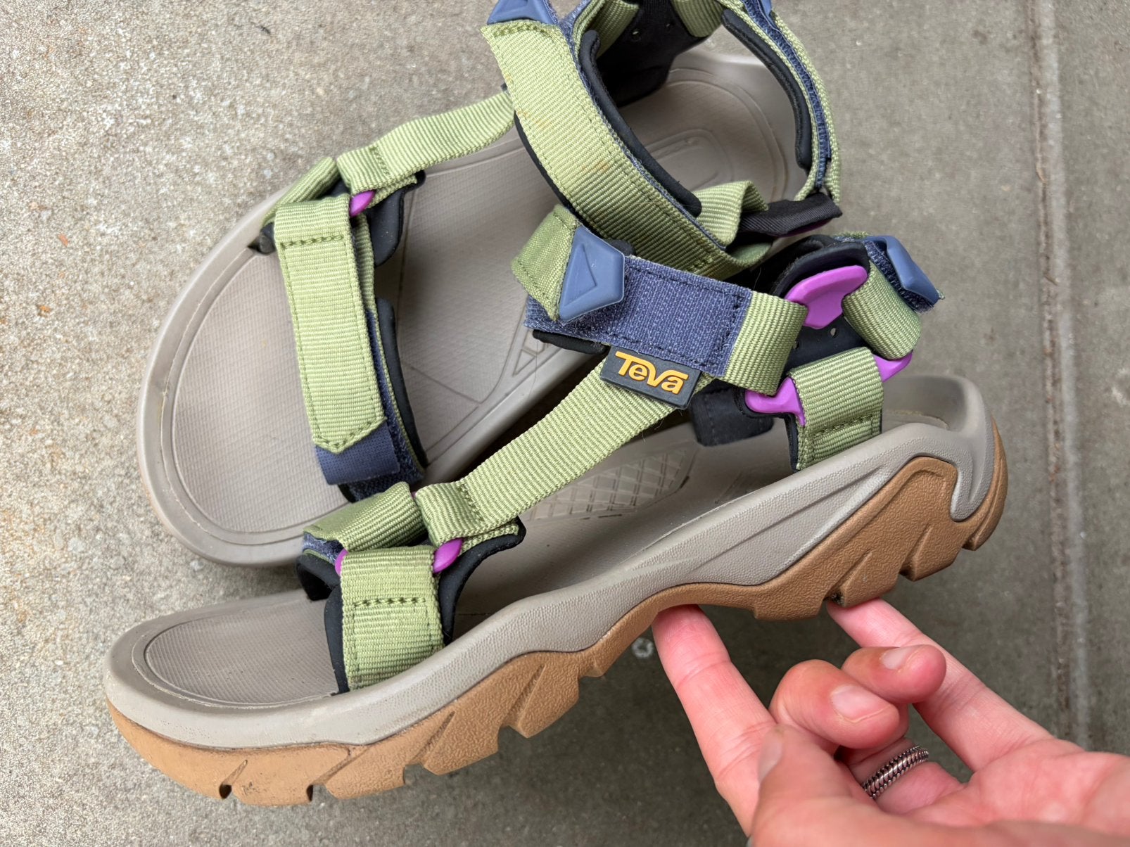 Teva Terra Fi 5 Universal Outdoor Sandalen Iguana  Maat 38, Zo goed als nieuw, Groen, Sandalen of Muiltjes, Ophalen of Verzenden