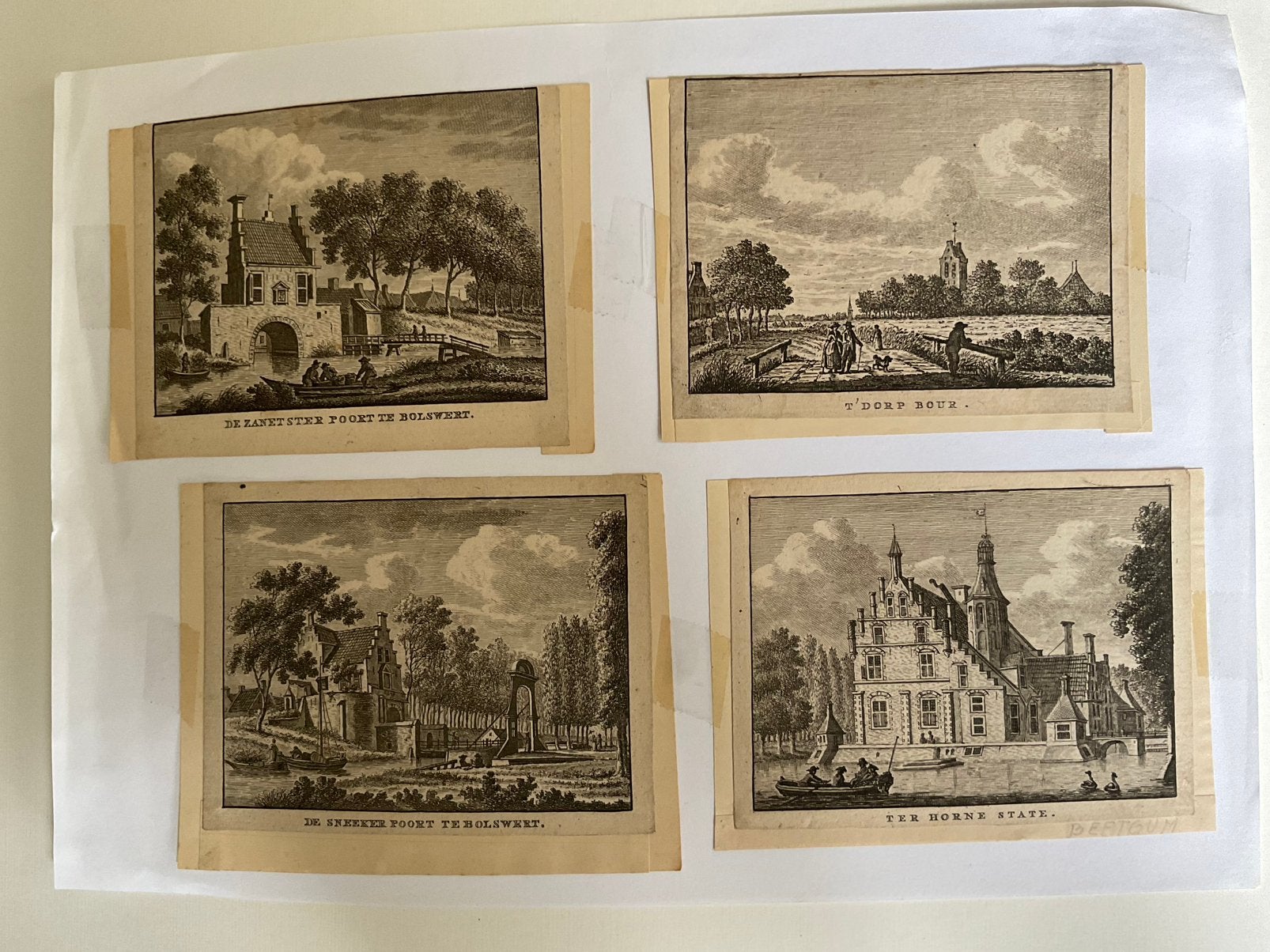 4 x gravure Friesland, Ophalen of Verzenden
