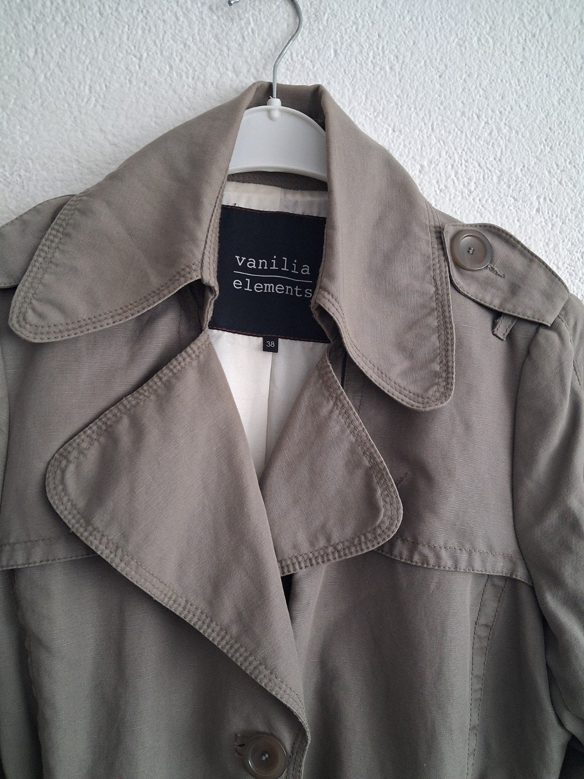 Vanilia Elements Trenchcoat - Maat 38, Beige, Ophalen of Verzenden, Gedragen, Maat 38/40 (M)