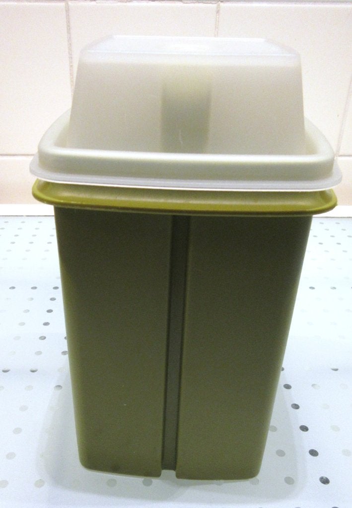 Tupperwarepot augurk/olijfdoos, zuurpot 1330 vintage, Ophalen of Verzenden, Zo goed als nieuw, Groen, Zuurpot