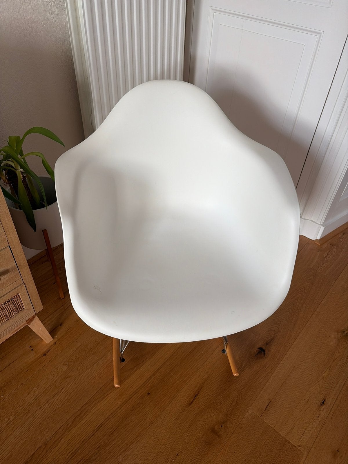 Eames replica schommelstoel - wit, Kunststof, Gebruikt, Wit, Ophalen of Verzenden