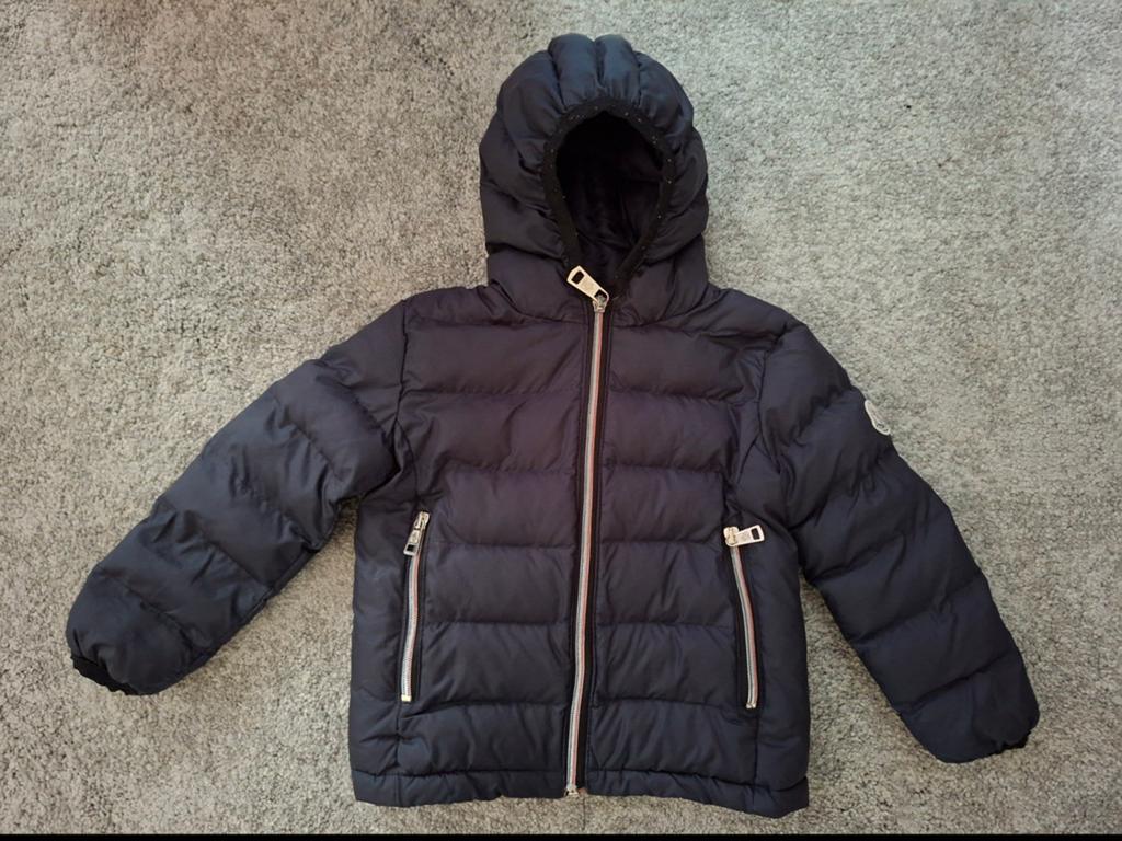 Moncler Kinder Donsjas - Donkerblauw 1-2 jaar, Kinderen en Baby's, Ophalen of Verzenden, Zo goed als nieuw, Moncler, Jongen of Meisje