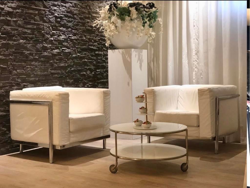 2 Harvink fauteuils 'Tee for Two' -, Huis en Inrichting, Fauteuils, Gebruikt, Metaal, 75 tot 100 cm, Ophalen of Verzenden