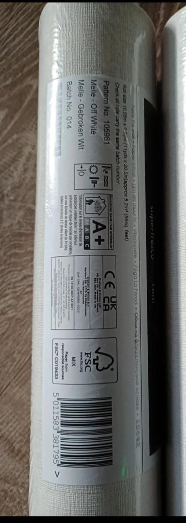 behang Superfresco Easy Vliesbehang Off White - 1 stuk, Ophalen of Verzenden, Minder dan 10 m²