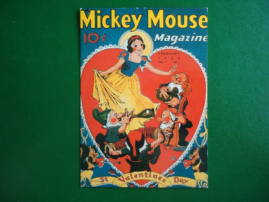 (1933) DISNEYKAART: Sneeuwwitje, Verzenden, 1980 tot heden, Ongelopen, Overige thema's