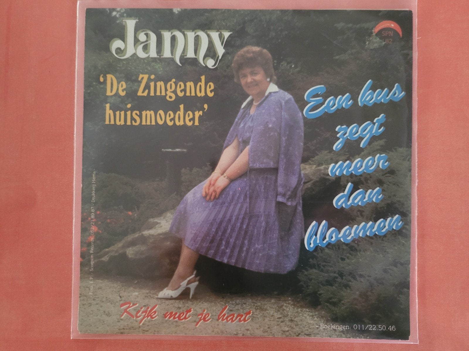 Janny - Een kus zegt meer dan bloemen., Ophalen, Zo goed als nieuw, Overige formaten, Levenslied of Smartlap