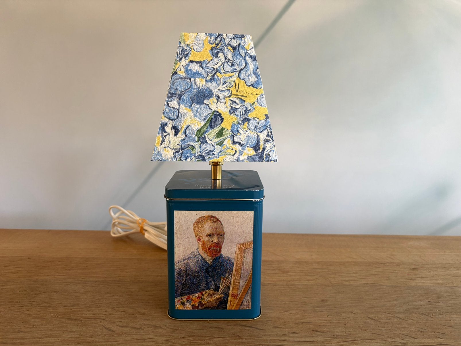 Prachtig Van Gogh uniek tafellampje made by me Origin’Lily, Vintage, E14 (klein), Nieuw, 29 cm