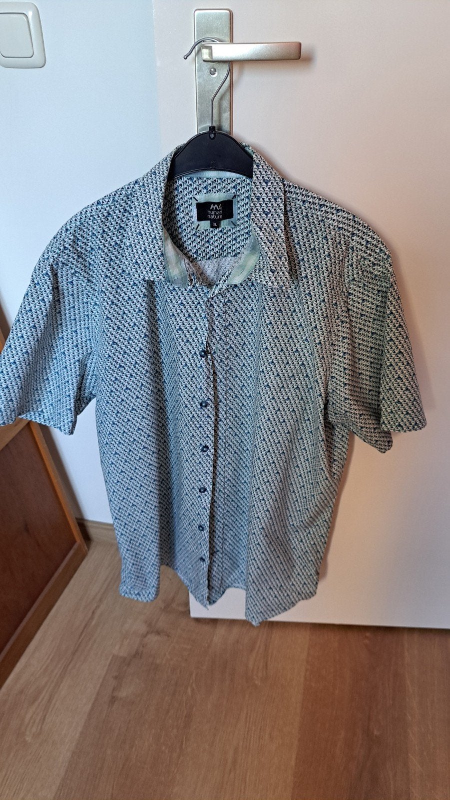 Human Nature heren overhemd met korte mouwen - XL, Kleding | Heren, Meerkleurig, Ophalen of Verzenden, Halswijdte 43/44 (XL), Gedragen