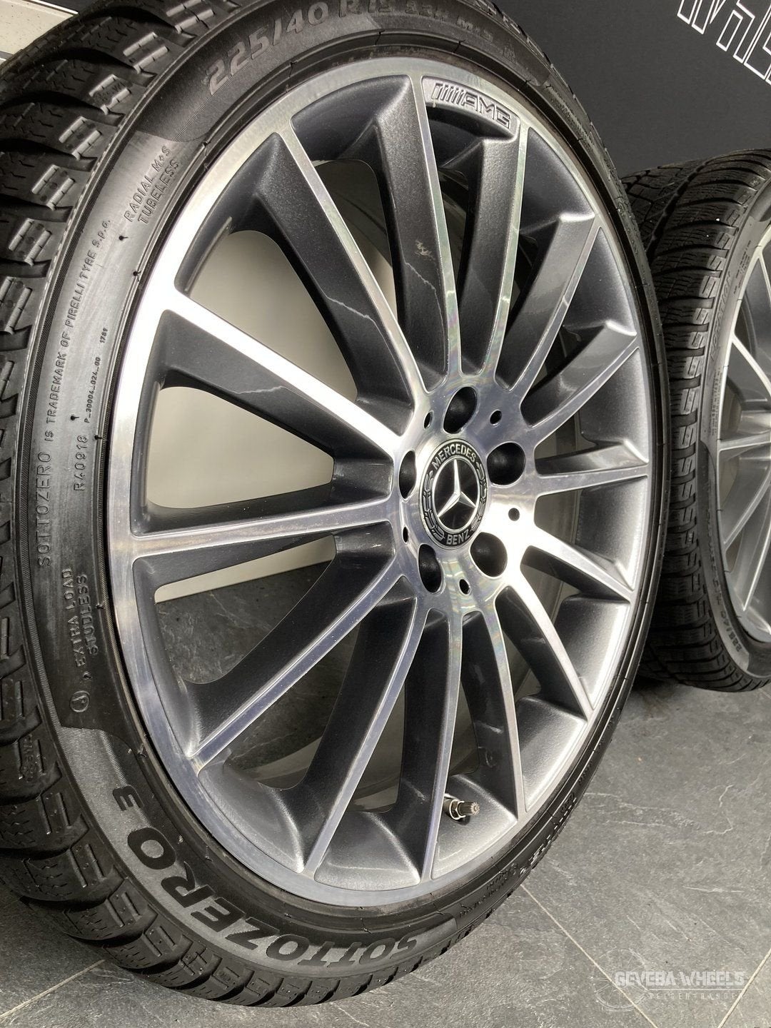 19” originele Mercedes A W177 AMG velgen winterbanden 5x112, 19 inch, Gebruikt, -, -