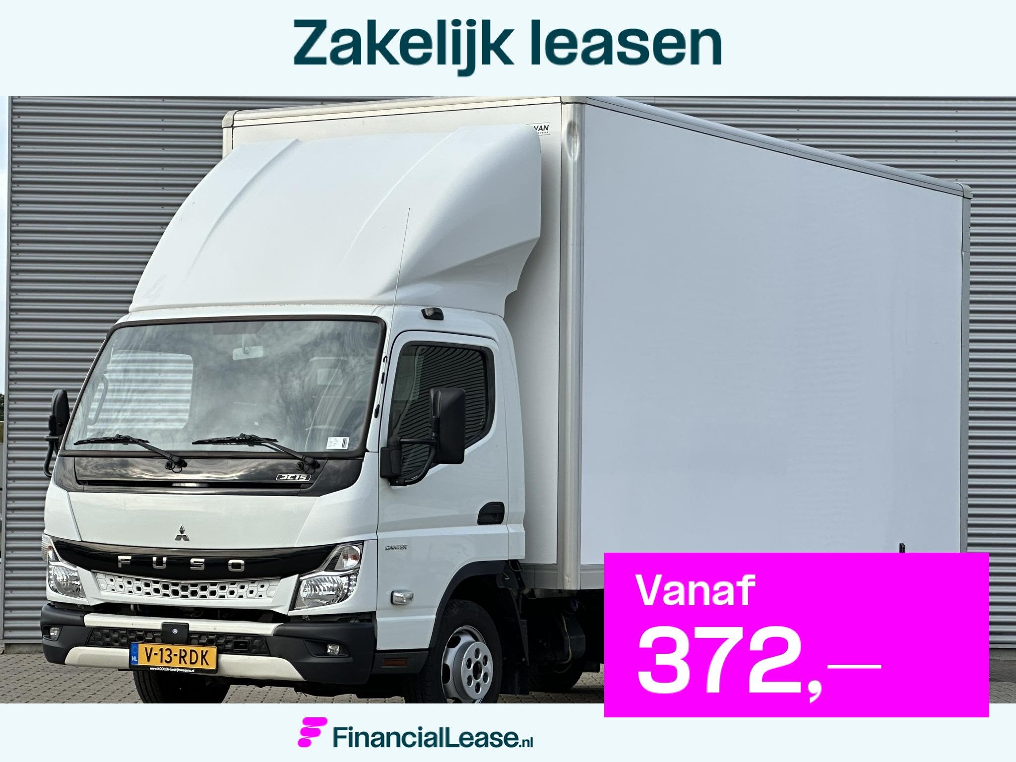 FUSO Canter 3C15 3.0 DI 340 bakwagen met deuren airco|trekha, Gebruikt, Euro 6, 4 cilinders, 150 pk