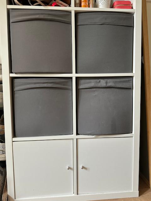 Ikea Kallax 4x2 white (incl. 2 inserts with doors), Ophalen, Gebruikt