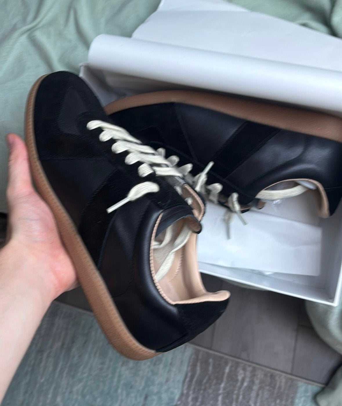 Maison Margiela Replica Gats Black Gum Sole, Kleding | Heren, Schoenen, Zwart, Nieuw, Ophalen of Verzenden, Sneakers of Gympen