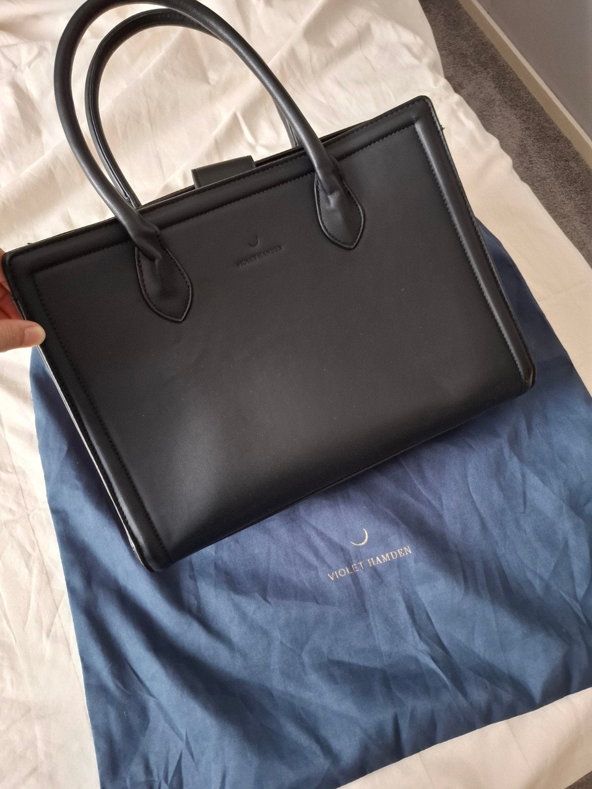 Violet Hamden Handtas Zwart - Zo goed als nieuw, Sieraden, Tassen en Uiterlijk, Ophalen of Verzenden, Zo goed als nieuw, Zwart
