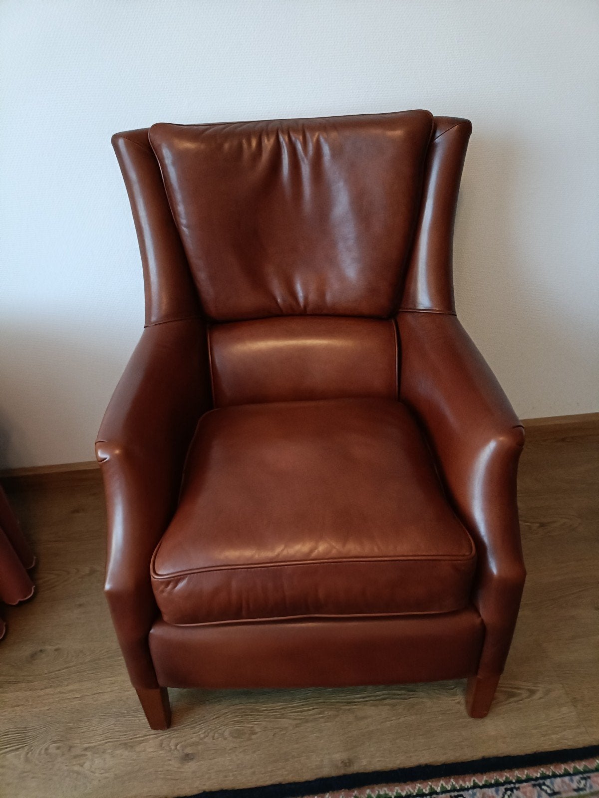 Lederen fauteuil, Ophalen, Gebruikt, 50 tot 75 cm, Leer